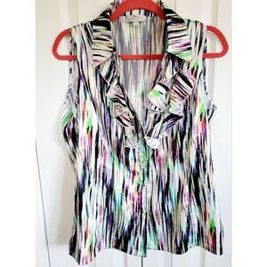 Tahari Multicolor Sleeveless Blouse